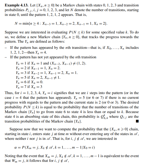 Solved In Example 4.13, give the transition probabilities of | Chegg.com