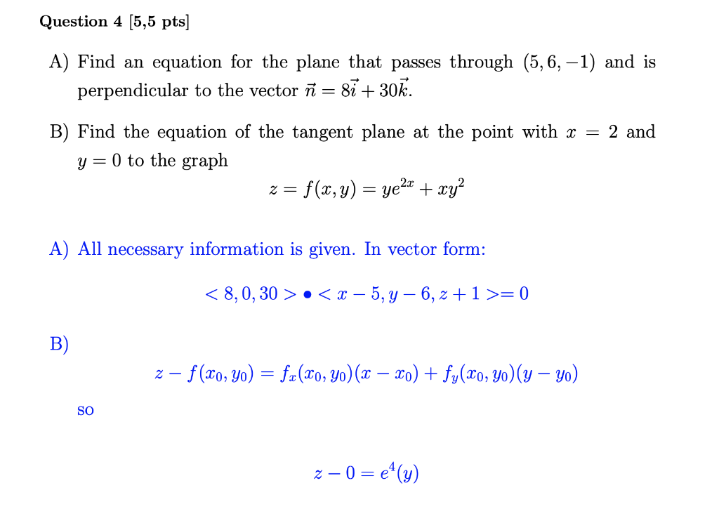 Solved Question 4 5 5 Pts A Find An Equation For The P Chegg Com