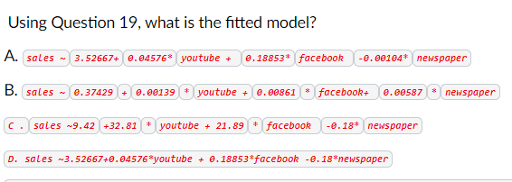 Solved Question 18 2 pts We want to build a model for | Chegg.com