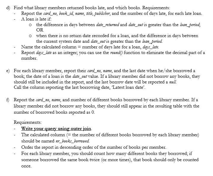 Solved Intermediate SQL Queries. Consider The Following | Chegg.com