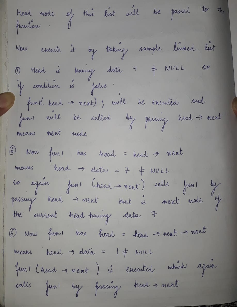 Head mode this list will to the be passed to function Now enente it by taking sample linked list * NULL 0 Head is data 4 if c
