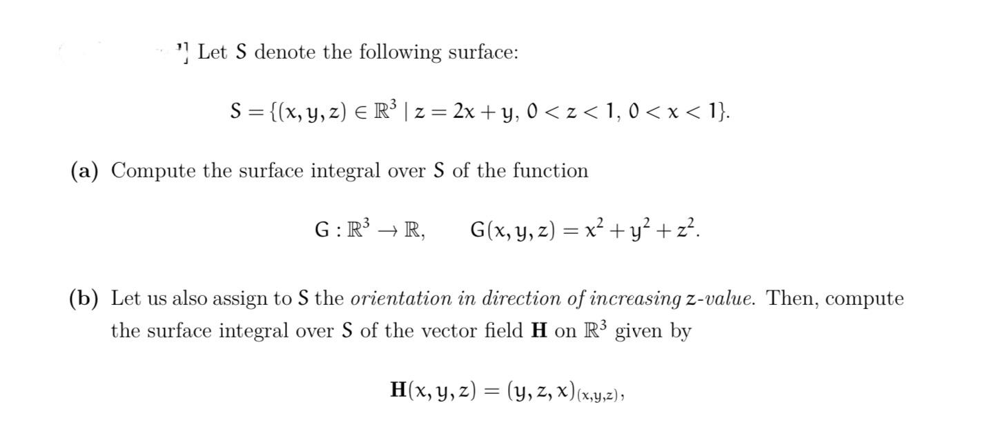 Solved 1 Let S Denote The Following Surface 8289