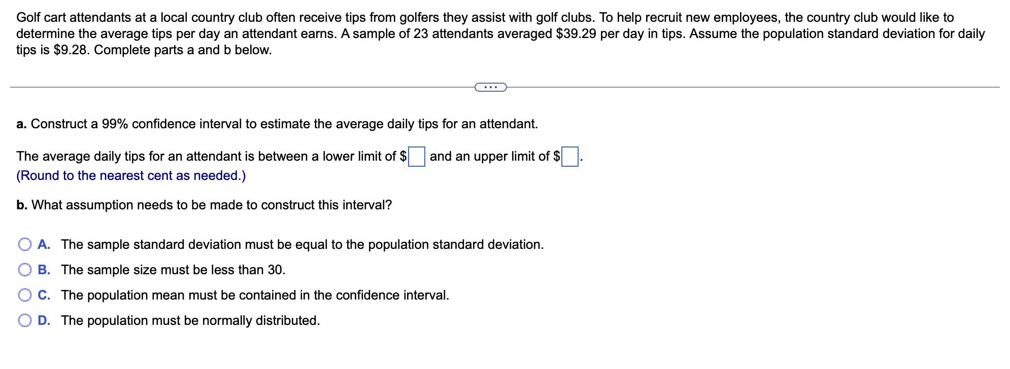 Solved Golf cart attendants at a local country club often