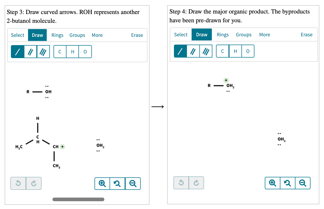 Solved Complete The Mechanism For The Reaction Of 2-butanol | Chegg.com