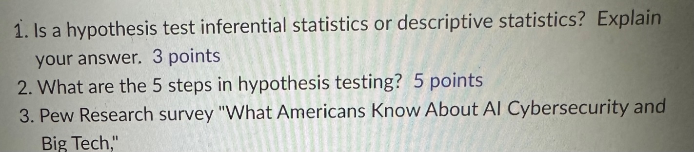 hypothesis testing statistics questions answers