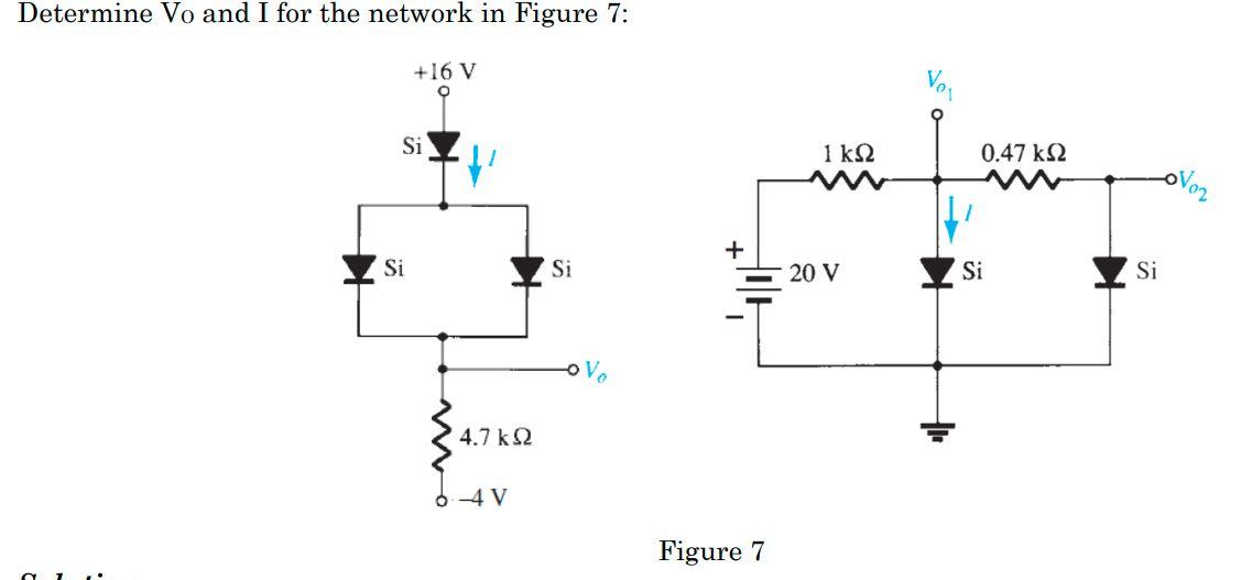 Solved Determine Vo and I for the network in Figure 7: +16 V | Chegg.com