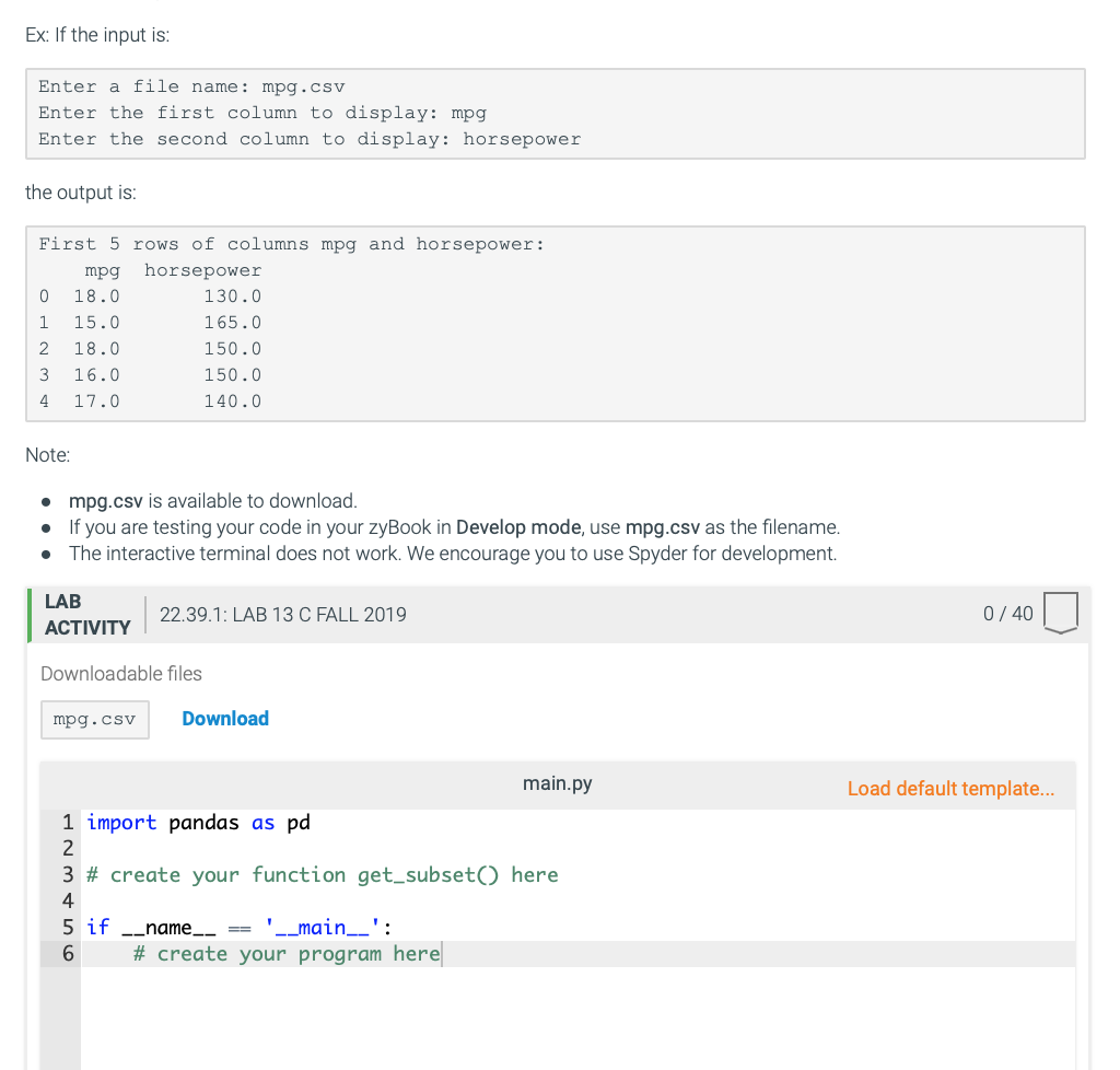 Solved 22.39 LAB 13 C FALL 2019 Overview Demonstrate your | Chegg.com