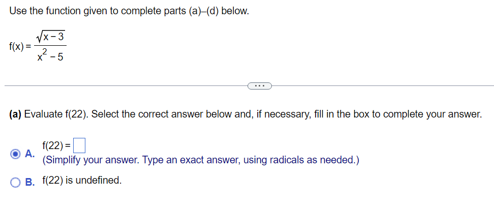 Solved Use the function given to complete parts (a)-(d) | Chegg.com
