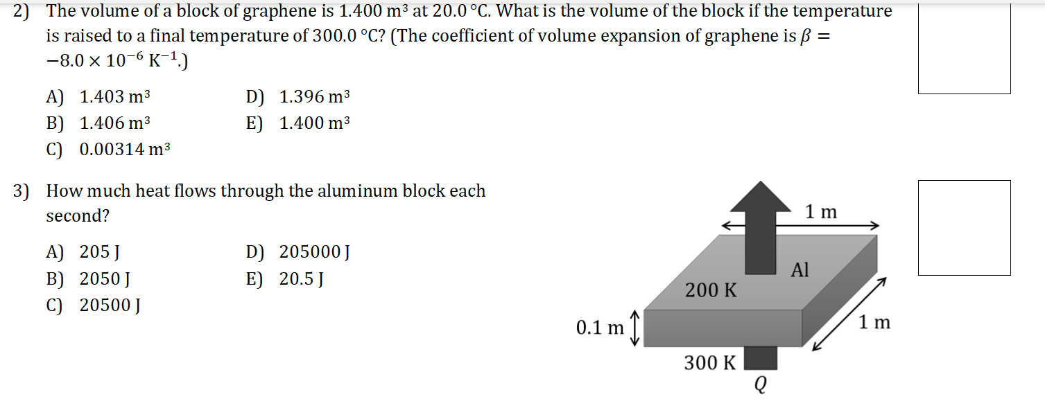 Solved 2 The Volume Of A Block Of Graphene Is 1 400 M3 A Chegg Com