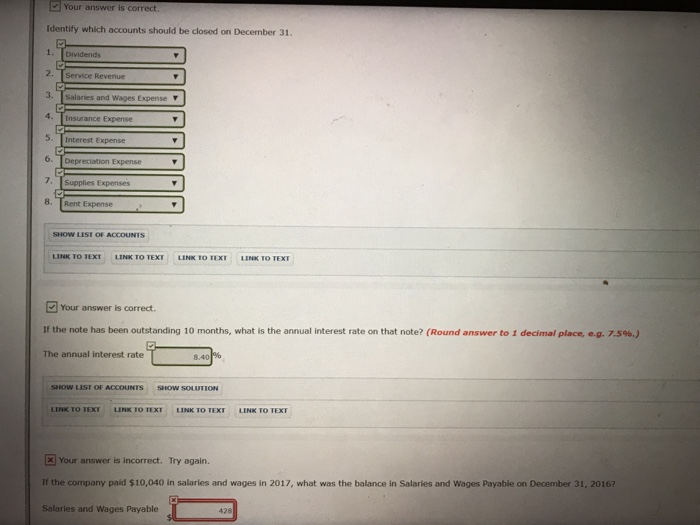 Solved Could you please help correct the wrong answers in | Chegg.com