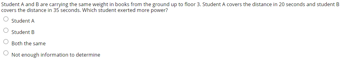 Solved Student A and B are carrying the same weight in books | Chegg.com