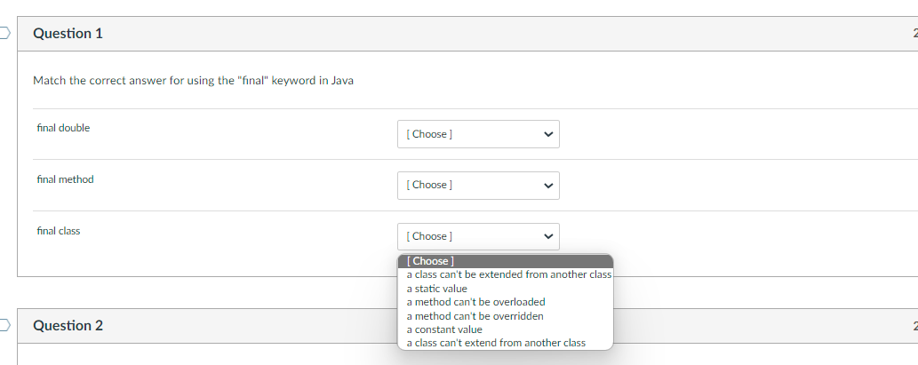 Solved Question 1 Match the correct answer for using the | Chegg.com