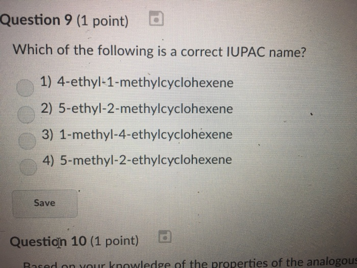 Solved Question 9 (1 Point) Which Of The Following Is A | Chegg.com