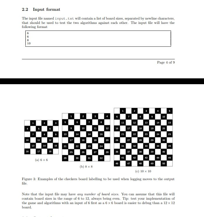 Write a c++ programme for this checkers games, please | Chegg.com