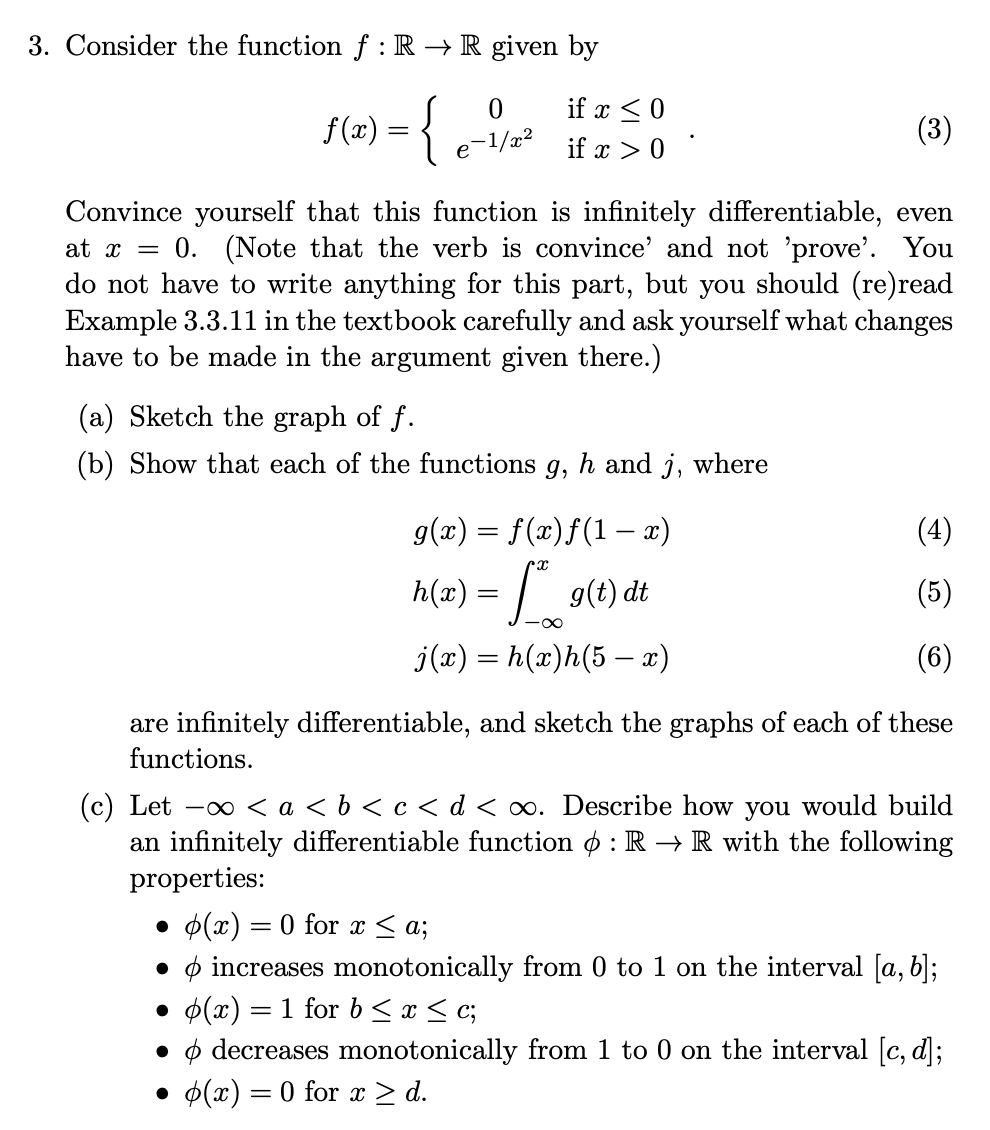 3 Consider The Function F R R Given By 0 F X I Chegg Com