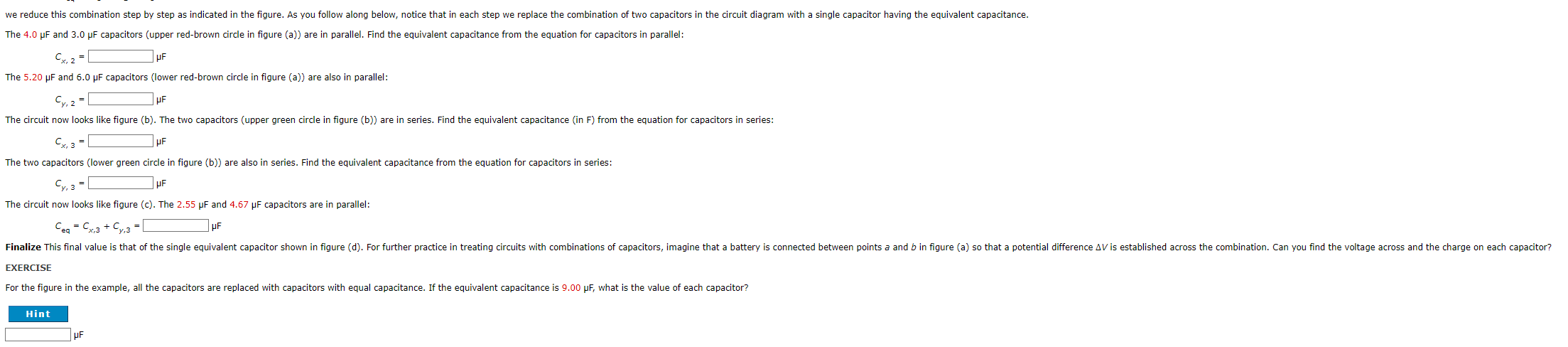 Solved Equivalent Capacitance Find the equivalent | Chegg.com