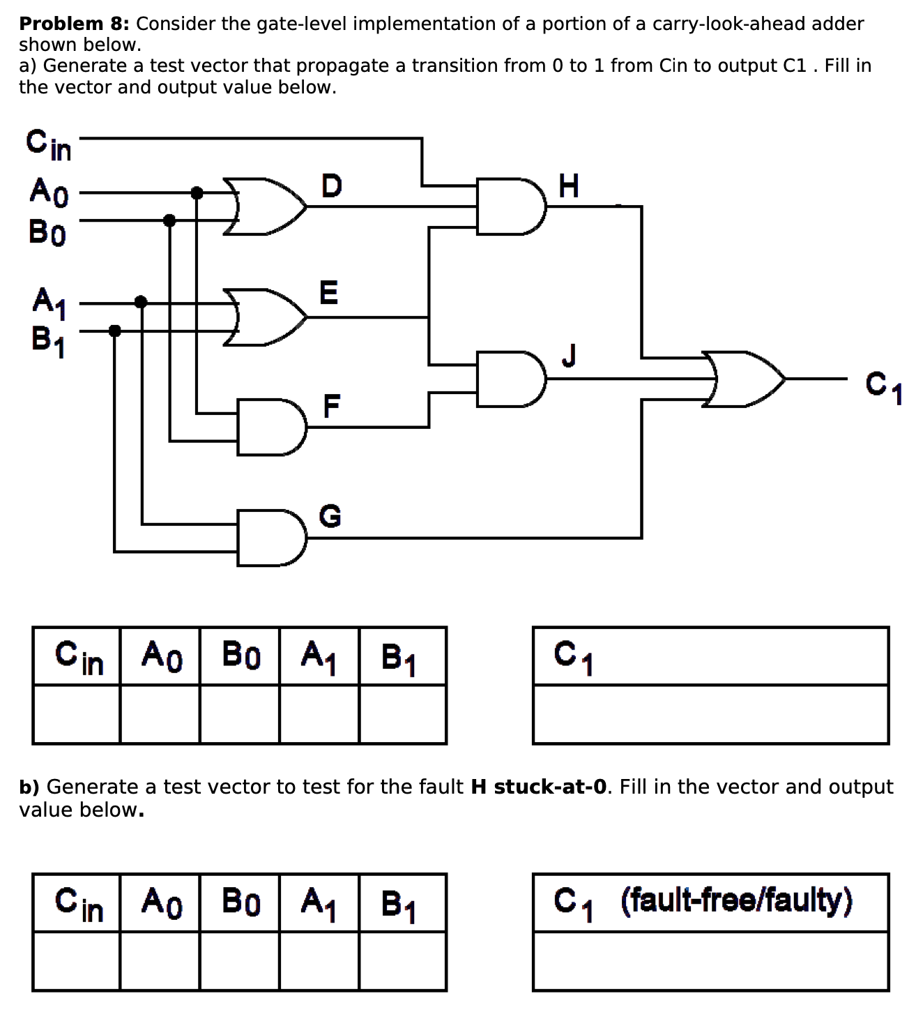 Solved Problem 8: Consider the gate-level implementation of | Chegg.com