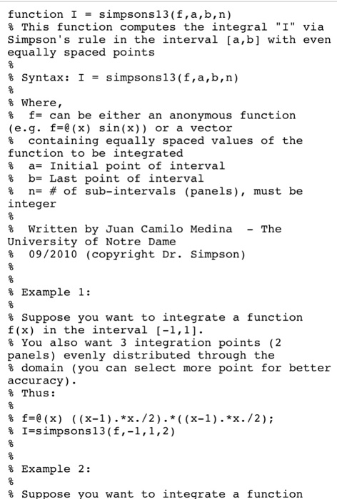 Please can you just write the code in the matlab our | Chegg.com