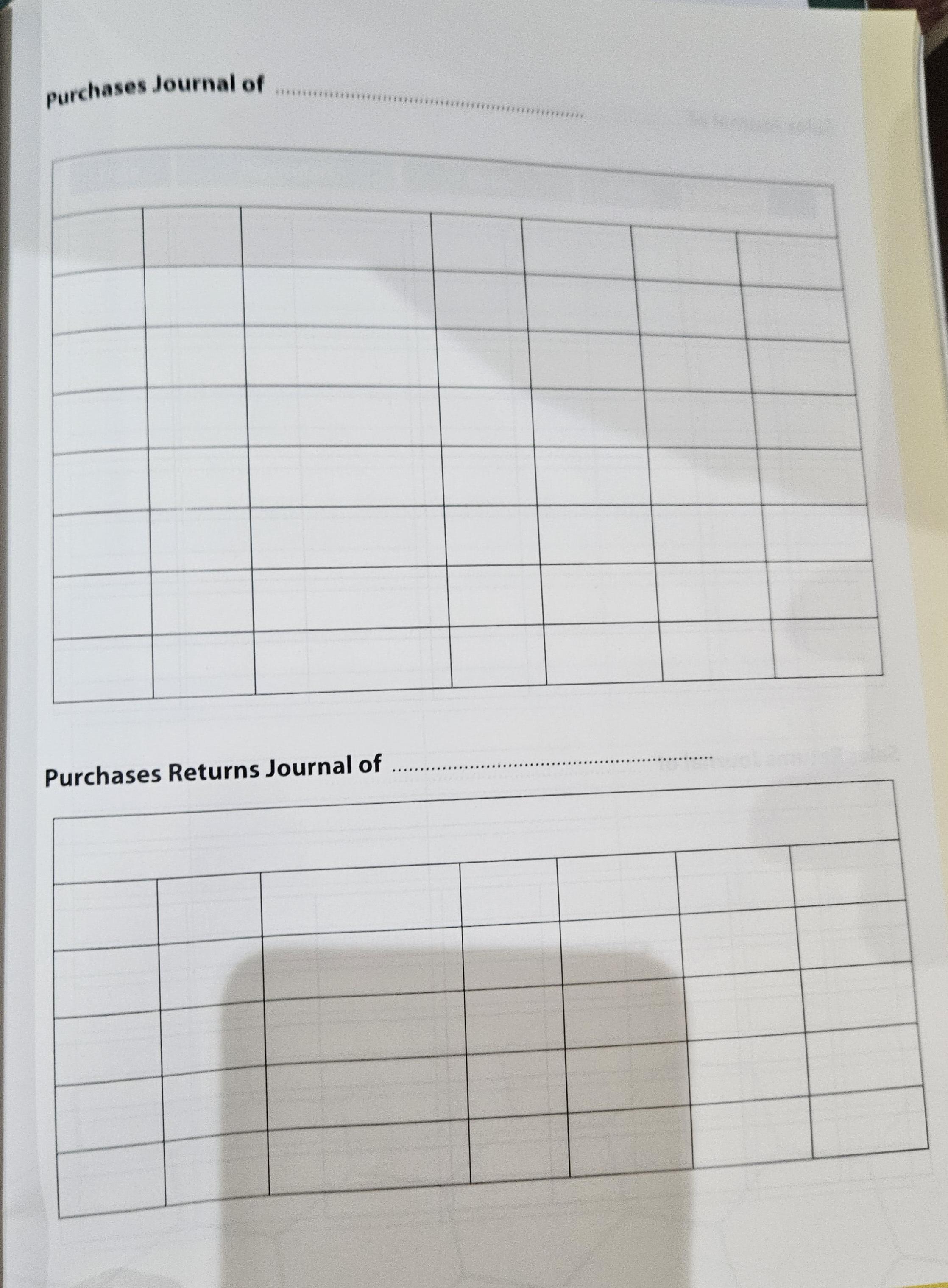 Solved for the purchase journal keep this Information for | Chegg.com
