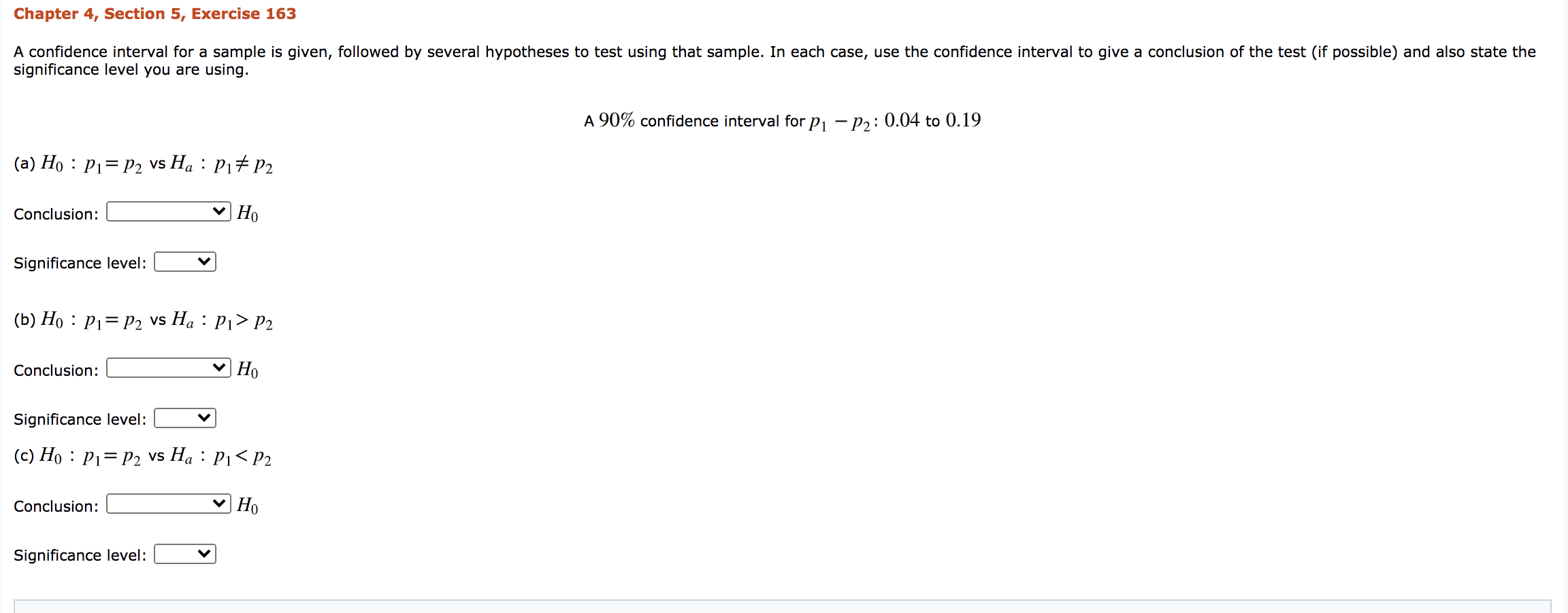 Solved A confidence interval for a sample is given, followed | Chegg.com
