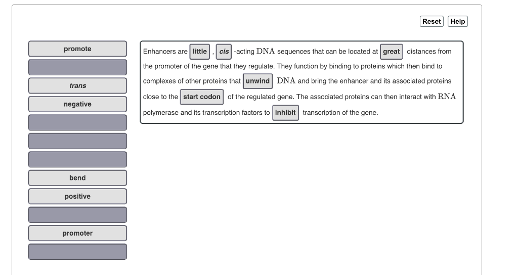 Solved Reset Help cis-acting DNA sequences that can be | Chegg.com