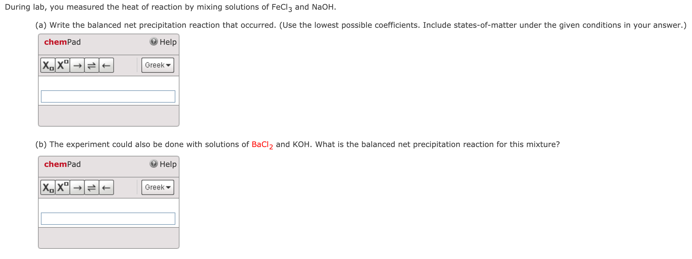 Solved During lab, you measured the heat of reaction by | Chegg.com