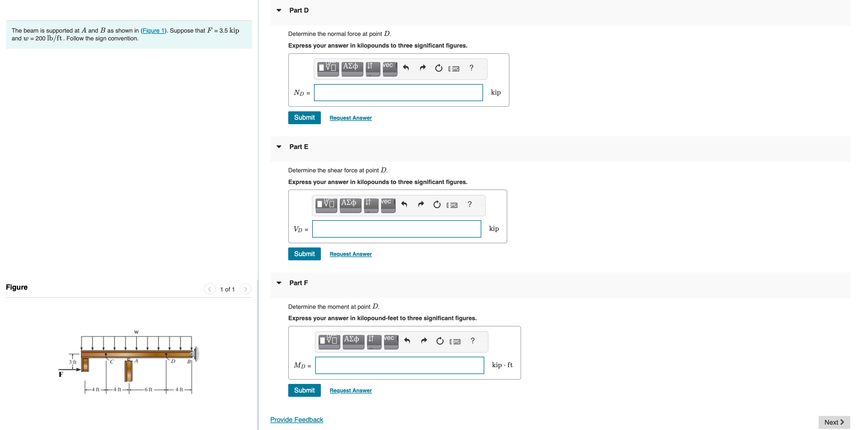 Solved The Beam Is Supported At A And B As Shown In (Figure | Chegg.com