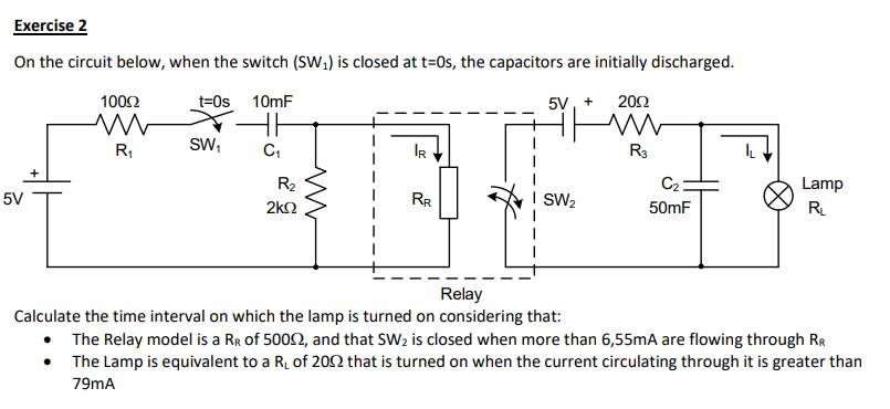 Solved On the circuit below, when the switch (SW1) is closed | Chegg.com