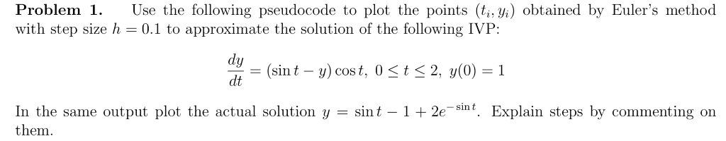 Solved Use the following pseudocode to plot the points | Chegg.com