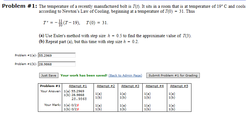Solved Problem #1: The temperature of a recently | Chegg.com