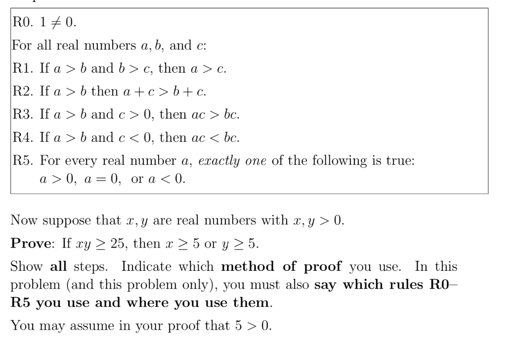 Solved Now Suppose That X Y Are Real Numbers With X Y Chegg Com