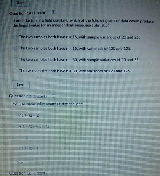 Solved Save Question 14 (1 point) B If other factors are