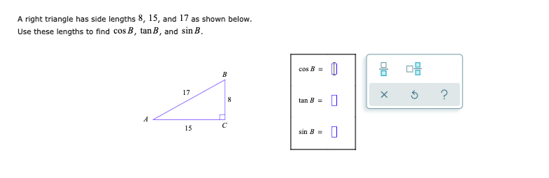 Solved A Right Triangle Has Side Lengths 8, 15, And 17 As | Chegg.com