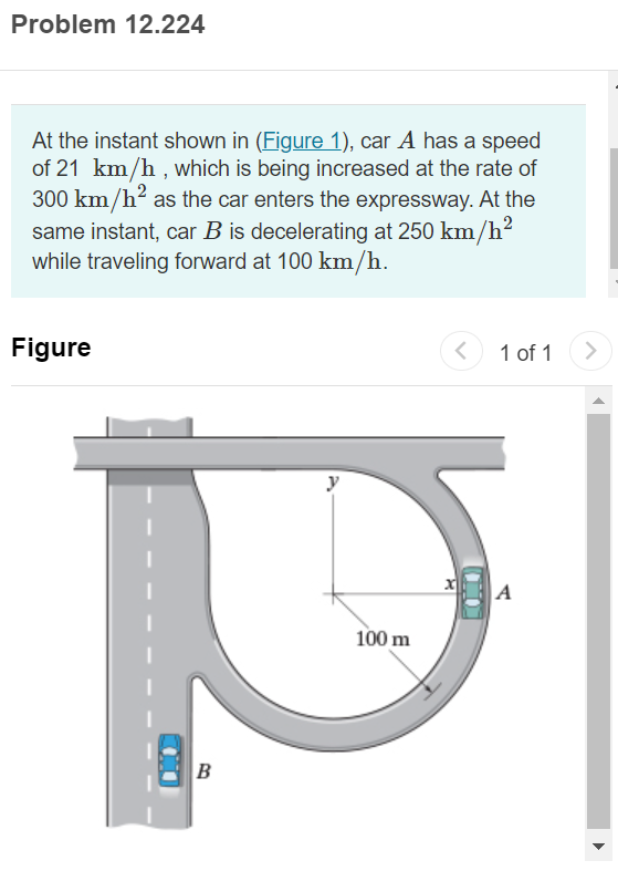 Solved At the instant shown in (Figure 1), car A has a speed | Chegg.com