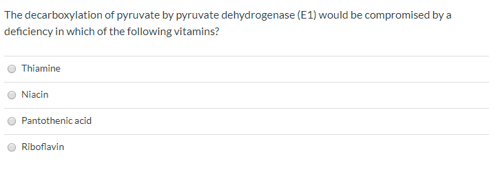 Solved The decarboxylation of pyruvate by pyruvate | Chegg.com