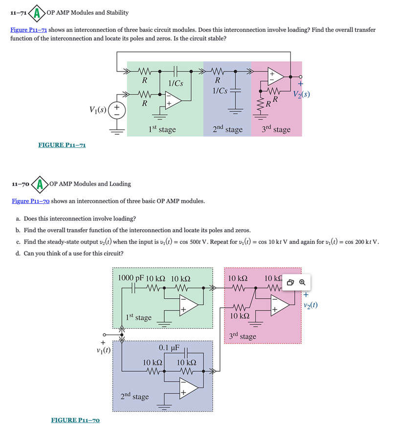 Solved 'AMP Modules And Stability Shows An Interconnection | Chegg.com