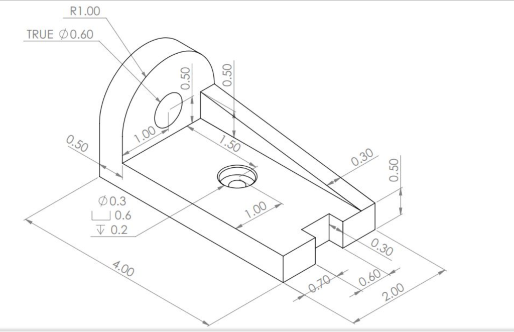 Solved Create the three orthographic projections of the | Chegg.com