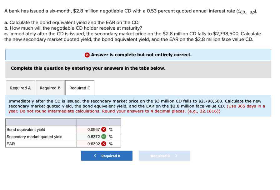 Solved A bank has issued a sixmonth, 2.8 million