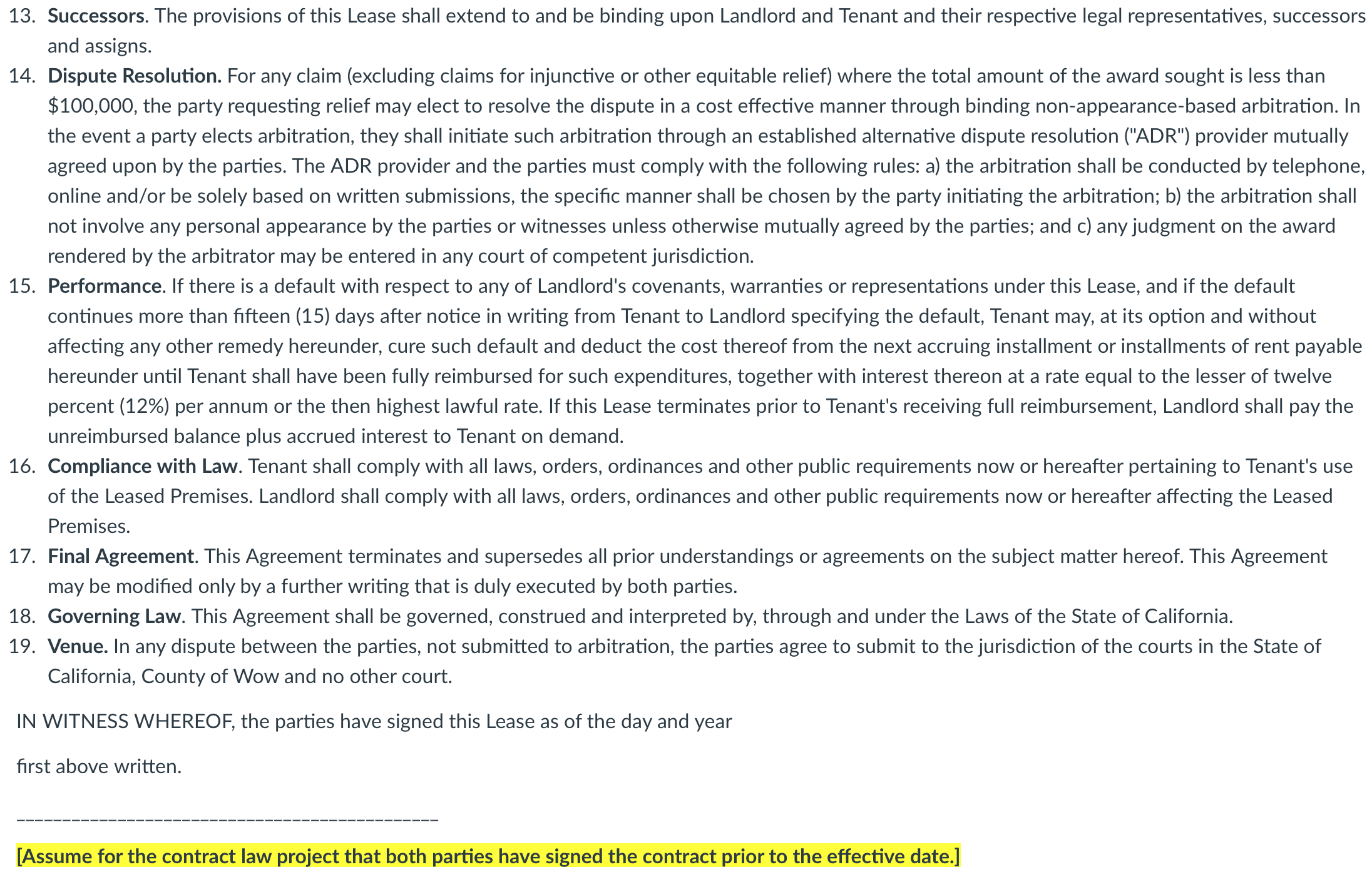 Solved Commercial Lease Agreement Commercial Lease Agreement | Chegg.com