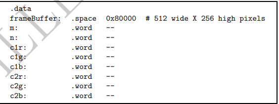 Solved MIPS ASSEMBLY CODE Write MIPS code to draw the | Chegg.com