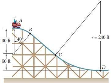 Solved One, section of a roller coaster track is composed of | Chegg.com