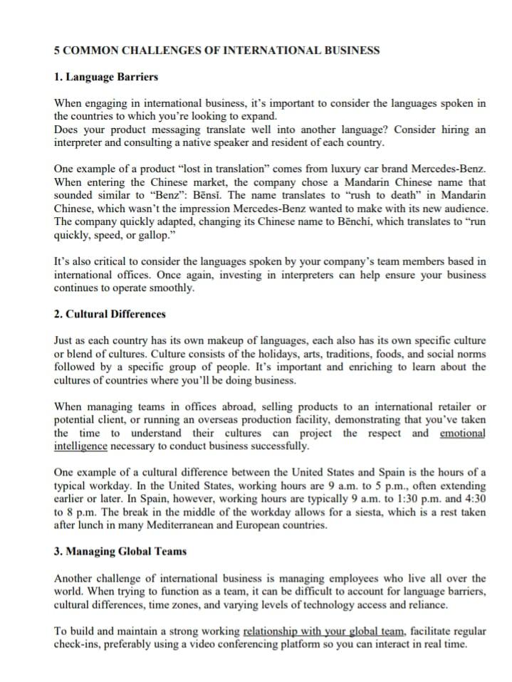 Solved 1. Read the article below and answer the following | Chegg.com