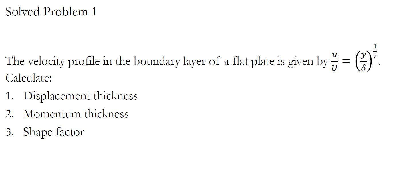 Solved The velocity profile in the boundary layer of a flat | Chegg.com