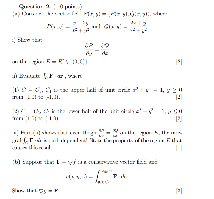 Solved Question 2. ( 10 points) (a) Consider the vector | Chegg.com