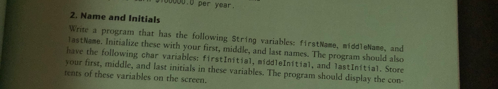 Solved JAVA Classs, please put first name, last name in code | Chegg.com