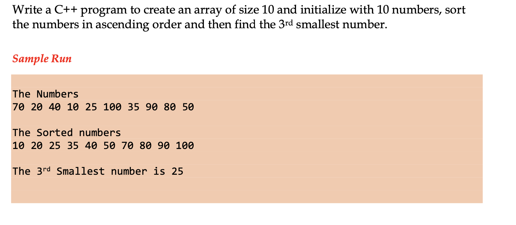 Solved Write a C++ program to create an array of size 10 and | Chegg.com