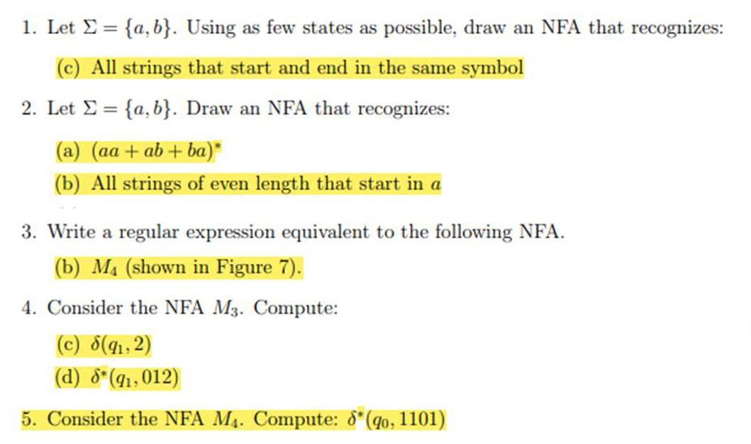 Solved = 1. Let S = {a,b}. Using As Few States As Possible, | Chegg.com