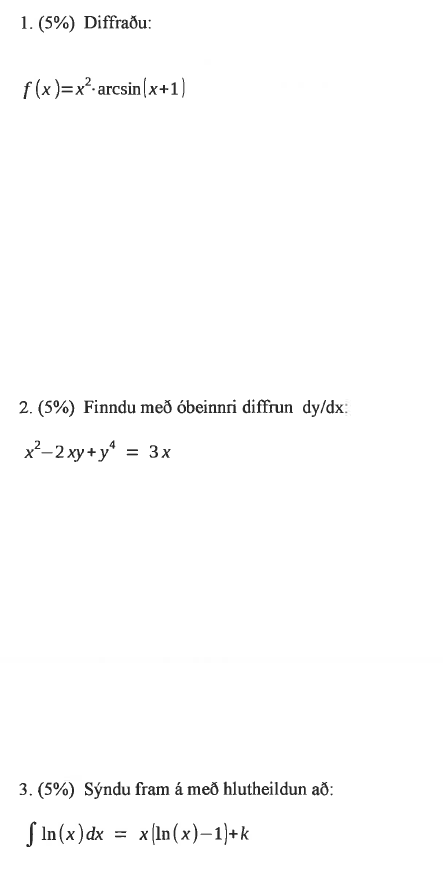 Iceland Math Problems Solved The questions are in Icelandic but the English | Chegg.com