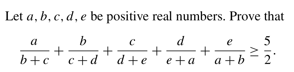 Solved Let A,b,c,d, E Be Positive Real Numbers. Prove That A | Chegg.com