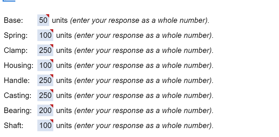 Solved Base: 50 units (enter your response as a whole | Chegg.com